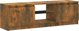vidaXL Έπιπλο TV με LED, καπνιστή βελανιδιά, 120x30x35,5 εκ