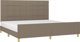 vidaXL Κρεβατοκάμαρα με κεφαλάρι, taupe, 200x200 cm, επενδεδυμένη με ύφασμα