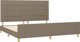 vidaXL Κρεβατοκάμαρα με κεφαλάρι, taupe, 200x200 cm, επενδεδυμένη με ύφασμα