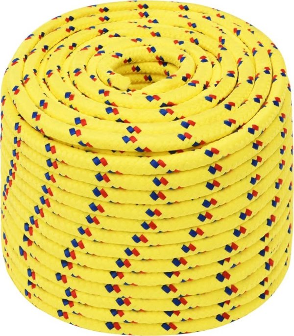 vidaXL Linka zeglarska, kitrinos, 14 mm, 250 m, polipropylen