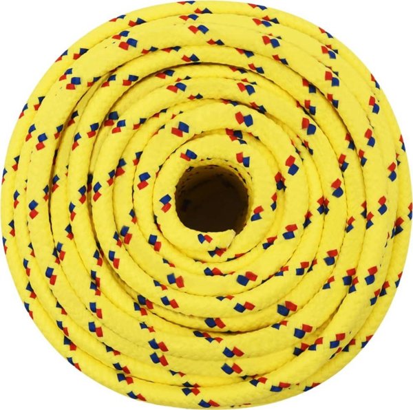 vidaXL Linka zeglarska, kitrinos, 14 mm, 250 m, polipropylen