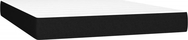 vidaXL Κρεβάτι Continental με Στρώμα, Μαύρο, 140x190 cm, Υφασμάτινο