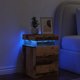 vidaXL vidaXL Szafka nocna z LED, stare drewno, 35x39x55 cm