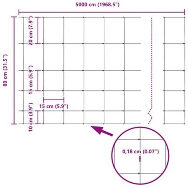 vidaXL Περίφραξη Πεδίου, Γαλβανισμένο Ατσάλι, 0.8x50 m