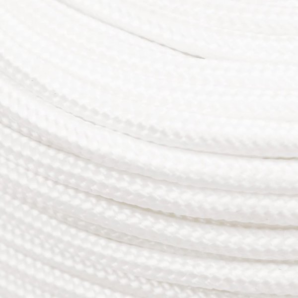 vidaXL Linka zeglarska, biala jednolita, 8 mm, 25 m, polipropylen