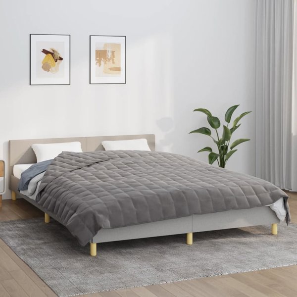 vidaXL Κουβέρτα βαρύτητας, γκρι, 200x230 εκ., 13 κιλά, ύφασμα
