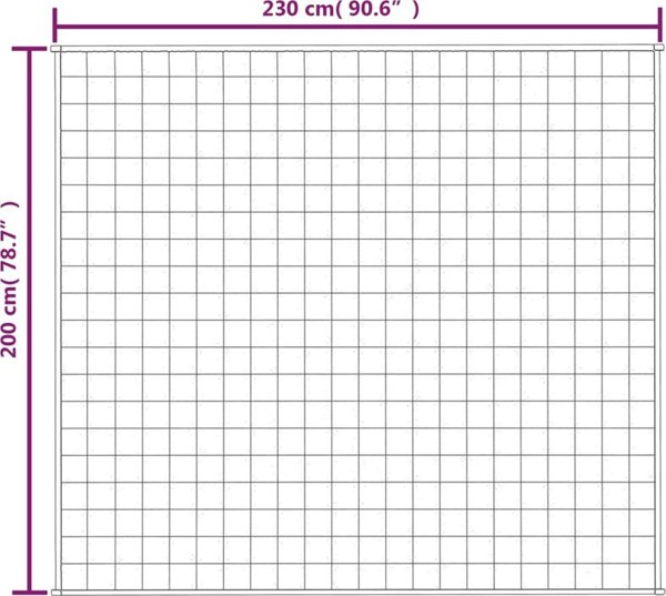 vidaXL Κουβέρτα βαρύτητας, γκρι, 200x230 εκ., 13 κιλά, ύφασμα