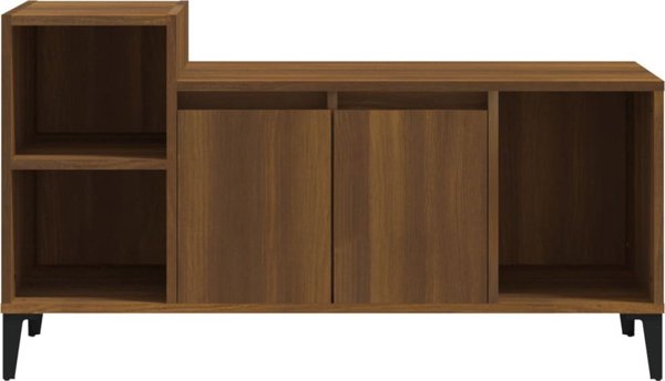 vidaXL Σκαμπό για Τηλεόραση, Καφέ Δρυς, 100x35x55 cm
