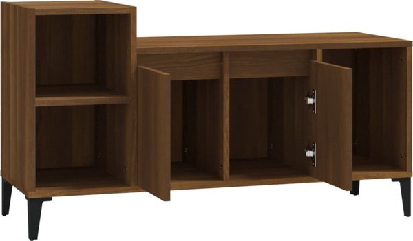 vidaXL Σκαμπό για Τηλεόραση, Καφέ Δρυς, 100x35x55 cm
