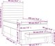 vidaXL Κρεβάτι κοντινεντάλ με στρώμα taupe, ύφασμα 90x190εκ