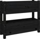 vidaXL Donica, czarna, 77x25x66 cm, lite drewno sosnowe