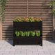 vidaXL Donica, czarna, 77x25x66 cm, lite drewno sosnowe
