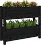 vidaXL Donica, czarna, 77x25x66 cm, lite drewno sosnowe