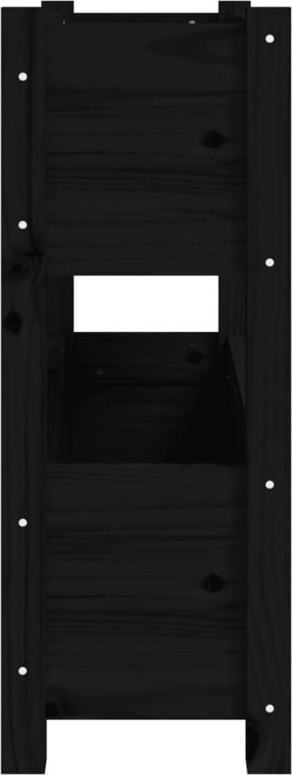 vidaXL Donica, czarna, 77x25x66 cm, lite drewno sosnowe