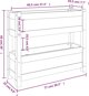 vidaXL Donica, czarna, 77x25x66 cm, lite drewno sosnowe