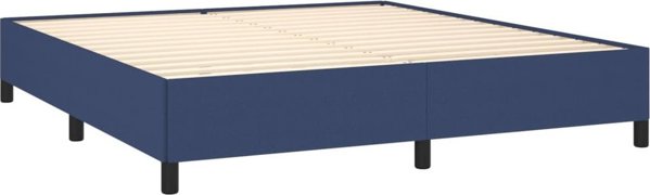 vidaXL Κρεβατοκάμαρα με Μπλε Πλαίσιο, 180x200 εκ., με Επένδυση Υφάσματος