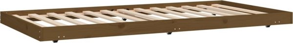 vidaXL Κορμός Κρεβατιού, Μέλι Καφέ, 100 x 200 cm, Μασίφ Πευκόξυλο