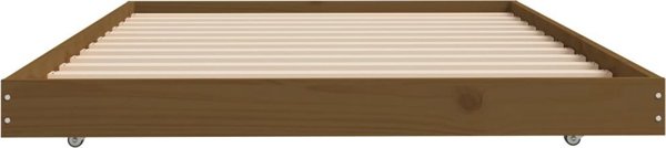 vidaXL Κορμός Κρεβατιού, Μέλι Καφέ, 100 x 200 cm, Μασίφ Πευκόξυλο