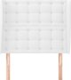 vidaXL Μαξιλάρι κεφαλής uszak, λευκό, 83x23x118/128 cm, τεχνητό δέρμα