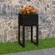 vidaXL vidaXL Donica, czarny, 40x40x81 cm, lite drewno sosnowe