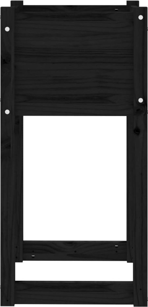 vidaXL vidaXL Donica, czarny, 40x40x81 cm, lite drewno sosnowe