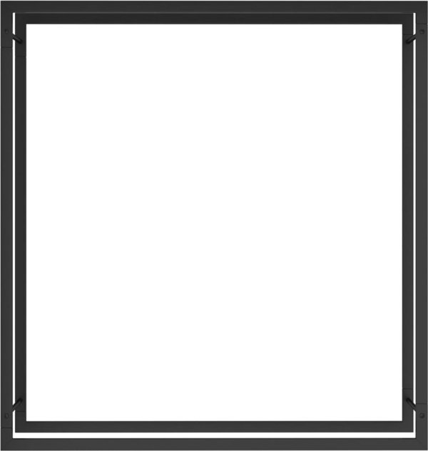 vidaXL Stojak na drewno, matowy czarny, 110x28x116 cm, stalowy