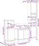 vidaXL Σετ επίπλων μπάνιου 3 τεμαχίων, χρώμα δρυς σονόμα