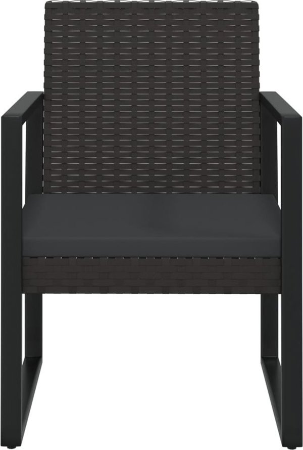 vidaXL vidaXL 4-cz. ogrodowy zestaw wypoczynkowy, poduszki, czarny rattan PE