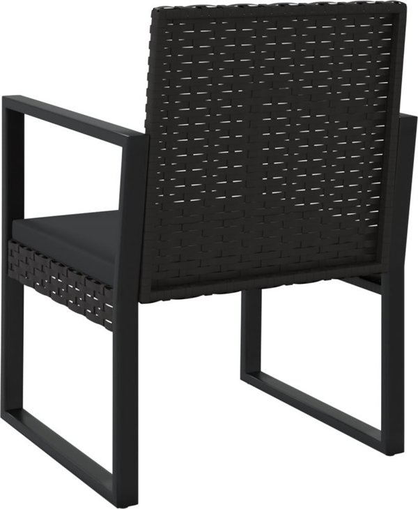 vidaXL vidaXL 4-cz. ogrodowy zestaw wypoczynkowy, poduszki, czarny rattan PE