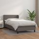 vidaXL Lit kontinental avec matelas, gris, cuir synthétique 100x200 cm