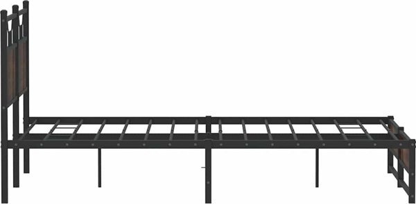 vidaXL Κρεβάτι Διπλό, Χρώμα Καρυδιάς, 150x200 εκ.