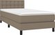 vidaXL Κρεβάτι Kontynentalne με Στρώμα, Taupe, 80x200 cm, Υφασμα