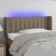 vidaXL Zaglowek do lozkou me LED, taupe, 103x16x78/88 cm