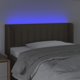 vidaXL Zaglowek do lozkou me LED, taupe, 103x16x78/88 cm