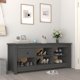 vidaXL vidaXL Szafka na buty, szara, 110x38x45,5 cm, lite drewno sosnowe