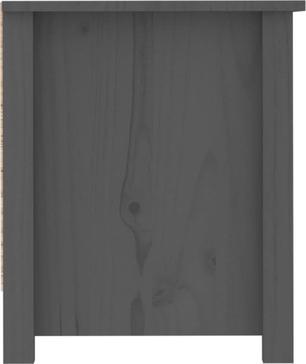 vidaXL vidaXL Szafka na buty, szara, 110x38x45,5 cm, lite drewno sosnowe