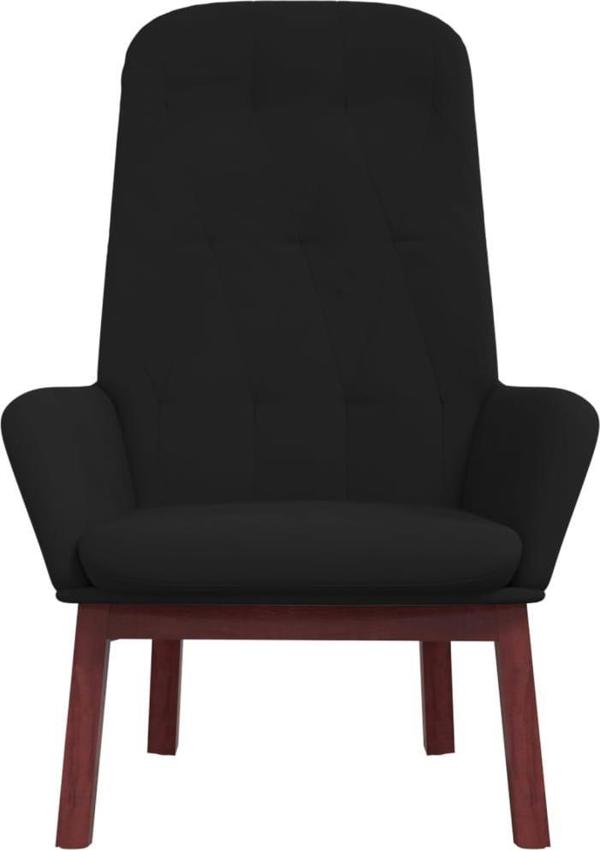 vidaXL vidaXL Fotel, czarny, obity aksamitem