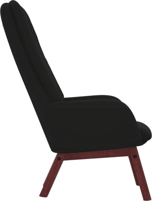 vidaXL vidaXL Fotel, czarny, obity aksamitem