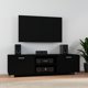 Szafka pod TV vidaXL μαύρη, 140x40,5x35 εκ., κατασκευή από ξύλινο υλικό