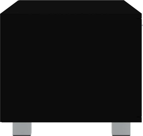 Szafka pod TV vidaXL μαύρη, 140x40,5x35 εκ., κατασκευή από ξύλινο υλικό