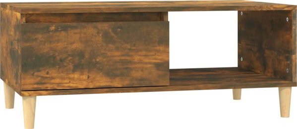 vidaXL Τραπεζάκι Καφέ, Καπνιστή Δρυς, 90x50x36,5 cm