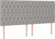 vidaXL Κεφαλάρι κρεβατιού με LED, ανοιχτό γκρι, 200x7x118/128 cm, ύφασμα