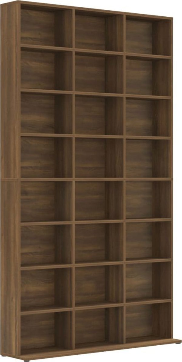 vidaXL Βιβλιοθήκη για CD, καφέ δρυς, 102x23x177,5 εκ