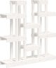 vidaXL Βάση για φυτά, λευκή, 104,5x25x109,5 εκ., μασίφ ξύλο πεύκου