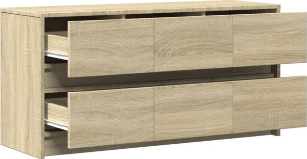 vidaXL Ντουλάπι TV με LED, Δρυς Sonoma, 100x34x50 cm