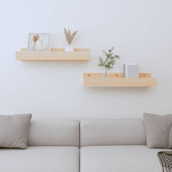 vidaXL Polki scienne, 2 szt., 50x12x9 cm, drewno sosnowe