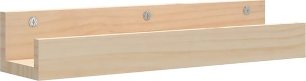 vidaXL Polki scienne, 2 szt., 50x12x9 cm, drewno sosnowe