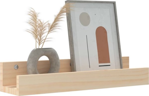 vidaXL Polki scienne, 2 szt., 50x12x9 cm, drewno sosnowe