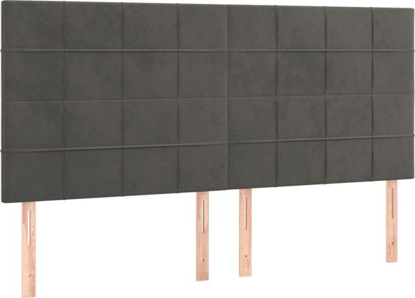 vidaXL Zaghlwki do ktwro, 4 temaxia, skouro gkrio, 100x5x78/88cm, aksamitno