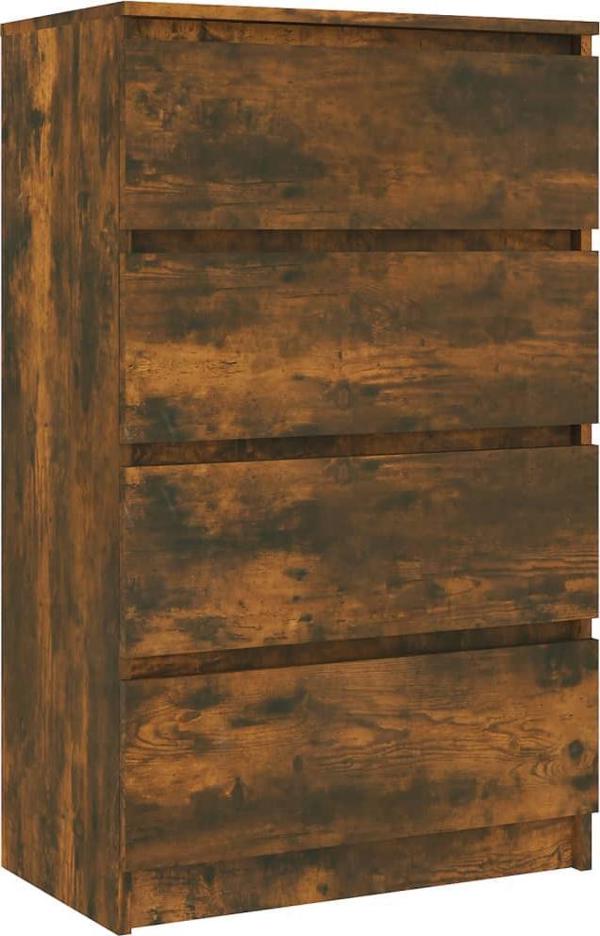 vidaXL Συρταριέρα, Καπνισμένη Δρυς, 60x35x98,5 εκ.